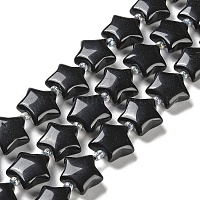 Натуральный черный обсидиан бисер пряди&nbsp;G-NH0005-022