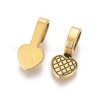 50 Pcs Platinum Plated Brass Glue-On Flat Pad Bails – 21x6x7mm For Jewelry Making