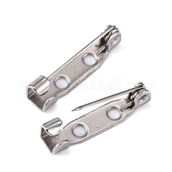 Accesorios de barra trasera de broche de acero inoxidable 304 resistentes al deslustre, color acero inoxidable, 19x5x5mm, pin: 0.8 mm