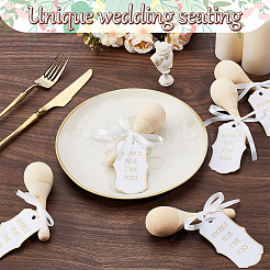 20 шт. набор мини-деревянных свадебных маракасов&nbsp;AJEW-GA0009-10