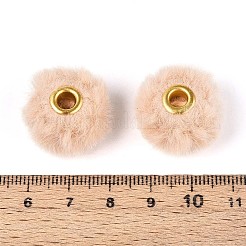 Европейские бусины с имитацией кроличьей шерсти&nbsp;FIND-WH0126-574S