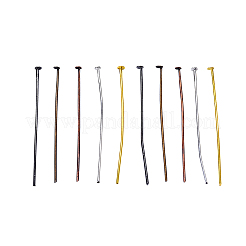 200 шт. 5 цвета железные плоские булавки с головкой IFIN-CJ0001-41