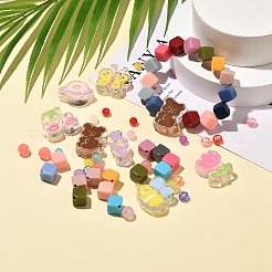 DIYジュエリーセット製作キット  混合形状の模造ゼリーと不透明および透明のアクリルビーズを含む  伸縮性ストレッチスレッド  ミックスカラー  ビーズ：104個/セット&nbsp;DIY-YW0003-76