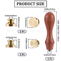 2 шт. 2 стиля пустых восковых печатей латунных штампов головок KK-CP0001-03B