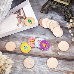Cabochon in legno di faggio naturale non finito&nbsp;WOOD-NB0001-93