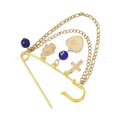 Булавки для килта с синим эмалевым сплавом от сглаза JEWB-BR00197