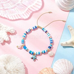 2шт. браслеты с подвесками из синтетической бирюзы и искусственного жемчуга ABS&nbsp;BJEW-JB12044