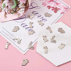 32 шт. 4 стиля подвески в виде кролика из нержавеющей стали 304&nbsp;STAS-TA0002-13P