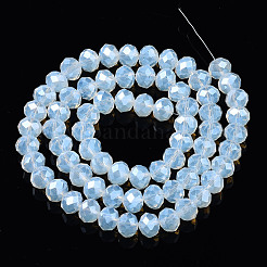 Chapelets de perles en verre électroplaqué&nbsp;EGLA-A034-J8mm-A04