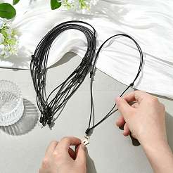 20 шт. 2-х цветный вощеный полиэстеровый шнур для изготовления ожерелий&nbsp;NJEW-FS00015