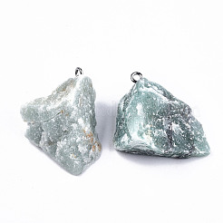 Естественный зеленый авантюрин подвески G-N332-022-04