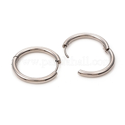 Orecchini a cerchio huggie in acciaio inossidabile 201 anti-ossidazione&nbsp;EJEW-L250-01F-P