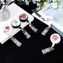 Стеклянная выдвижная катушка для бейджей AJEW-FH0001-11