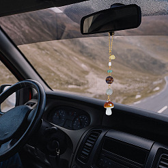 2 шт. подвесные украшения из сплава солнца и стекла&nbsp;AJEW-ME0001-52A