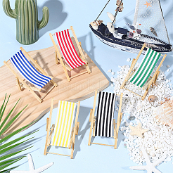 10 Stück 5 Farben Holz & Polyester Strandkorb&nbsp;DJEW-SC0001-21