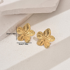 Stilvolle 201 Edelstahl gestreifte Blumen Ohrstecker&nbsp;LS-CN5900-2