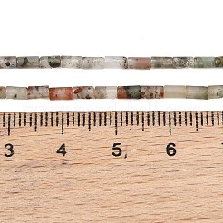 天然のアフリカブラッドストーンビーズ連売り  コラム  4x2mm  穴：0.8mm  約102個/連  15.75''（40センチメートル）&nbsp;GG-CBAED3F-A10