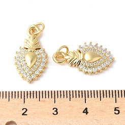 Латунные микропаве прозрачные подвески с фианитом ZIRC-I071-06G