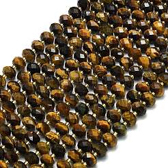 Природных тигровый глаз бисер нитей G-P573-A60-01