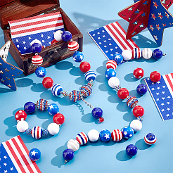 1 набор акриловых круглых бусин смешанного стиля&nbsp;SACR-PH0001-52F