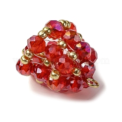 Граненые гальванические стеклянные подвески PALLOY-MZ00808-01