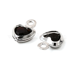 Breloques en verre en laiton coeur&nbsp;LS-KK-S385-01S-01