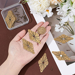 12 шт. ромбовидные латунные плоские шайбы KK-PH0013-57AB