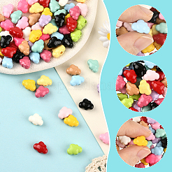 84 шт. 14-х цветные непрозрачные акриловые бусины&nbsp;FIND-SC0020-83