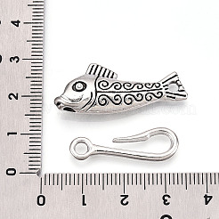 合金マンテル  魚  アンティークシルバー  33.5x14x6mm  穴：2.5mm  鍋：27x9x2mm  穴：3mm&nbsp;PALLOY-WH0110-18AS