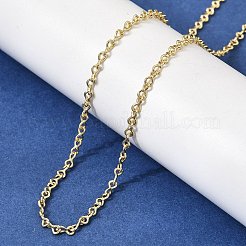 2.5 mm Messing-Halsketten mit gedrehten Unendlichkeitsgliedern für Damen&nbsp;NJEW-F366-07B-G