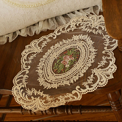 2 set de table en dentelle polyester vintage brodé&nbsp;AJEW-CN0005-09A-01