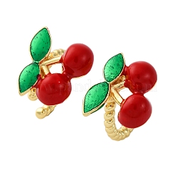 Orecchini a polsino in ottone smaltato&nbsp;EJEW-U062-01A-G