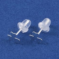 999 pendientes finos de plata para mujer&nbsp;EJEW-S215-30S-08