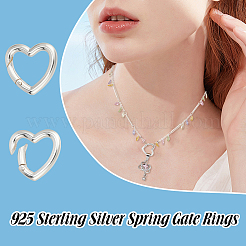 2 шт. 925 кольца-пружинки из стерлингового серебра&nbsp;STER-PH0004-05