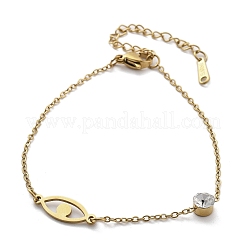 201 браслет-цепочка из нержавеющей стали&nbsp;BJEW-H205-01B-G