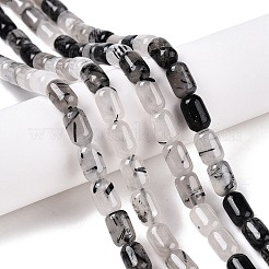 Нити натуральных кварцевых бусин черного турмалинового цвета G-G980-47