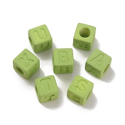 Прорезиненные стиль непрозрачной акриловые бусины OACR-K007-013D