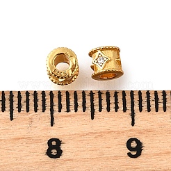 925 бусина из чистого серебра с микропаве и прозрачным фианитом STER-F061-02A-G