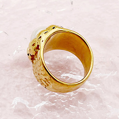 Кольца из нержавеющей стали 304 с имитацией жемчуга&nbsp;FS-WGE143D-01