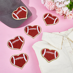 Нашивки на полотенце с вышивкой на тему регби&nbsp;DIY-WH20032-21B