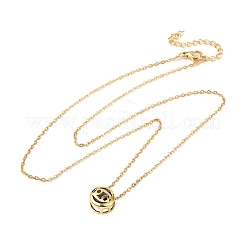 Латунный паве кубический цирконий камень рождения созвездие кулон кабель цепочка ожерелья&nbsp;LS-NJEW-D334-01G-12