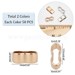 100 шт. 2-х цветные 8-х формовые подвески-слайдеры из цинкового сплава FIND-PH0006-12