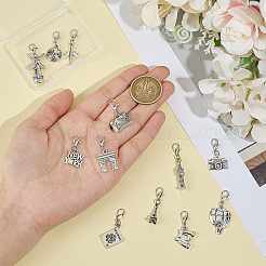 12 pendentif en alliage de voyage&nbsp;HJEW-BC00108