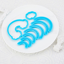 Fondant-Ausstechformen-Set aus Kunststoff mit Regenbogen und Wolken&nbsp;DIY-FH0006-07