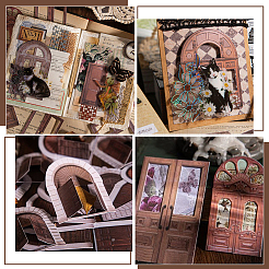 5 комплект 5 стилей тем для окон бумажные наклейки&nbsp;DIY-SP0005-60