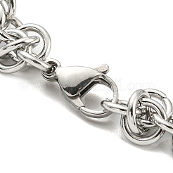 Браслеты-цепочки византийского типа из нержавеющей стали 304 BJEW-C042-05P