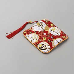 Квадратные тканевые пакеты для упаковки ювелирных изделий&nbsp;ABAG-WH0032-68B