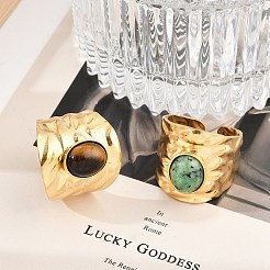 Кольца-манжеты из нержавеющей стали 304 с широкими отверстиями RJEW-Z078-22G