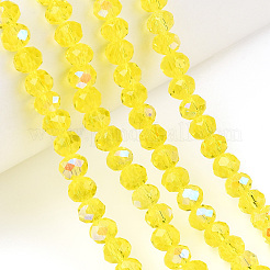 Chapelets de perles en verre électroplaqué&nbsp;EGLA-A034-T1mm-L28