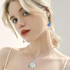 3 шт. 3 стиля ожерелья с подвесками в виде мешочка из нержавеющей стали 304 в стиле макраме&nbsp;NJEW-YW00006